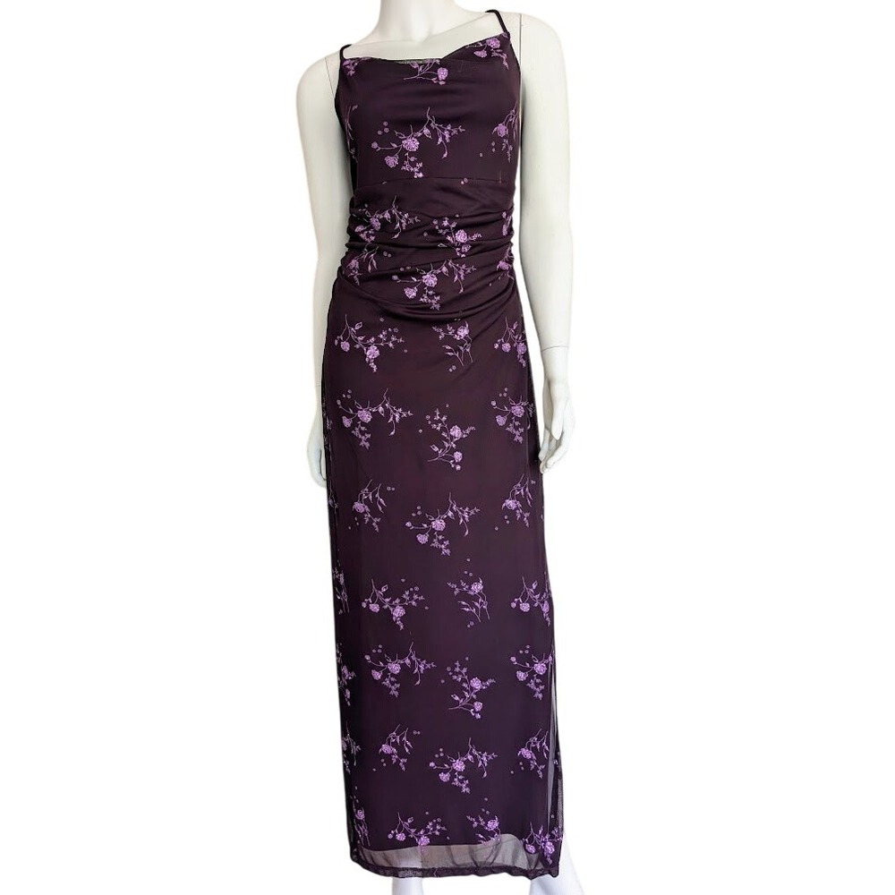 VTG Charlotte‎ Russe Mesh Evening Dress Medium Whimsigoth Fairy Grunge 90s Y2K